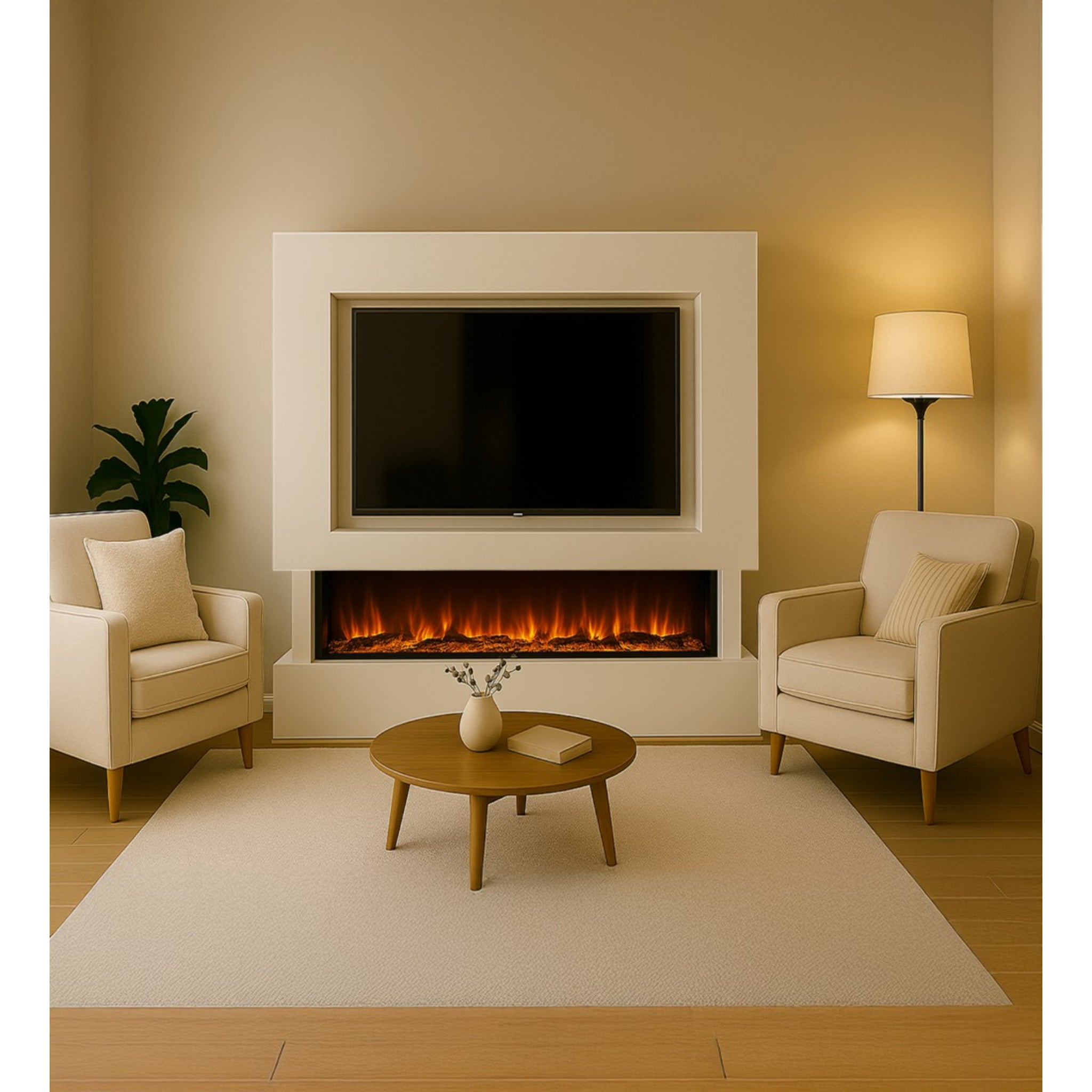 Denver Media Wall Fireplace Package-Twilight Fires