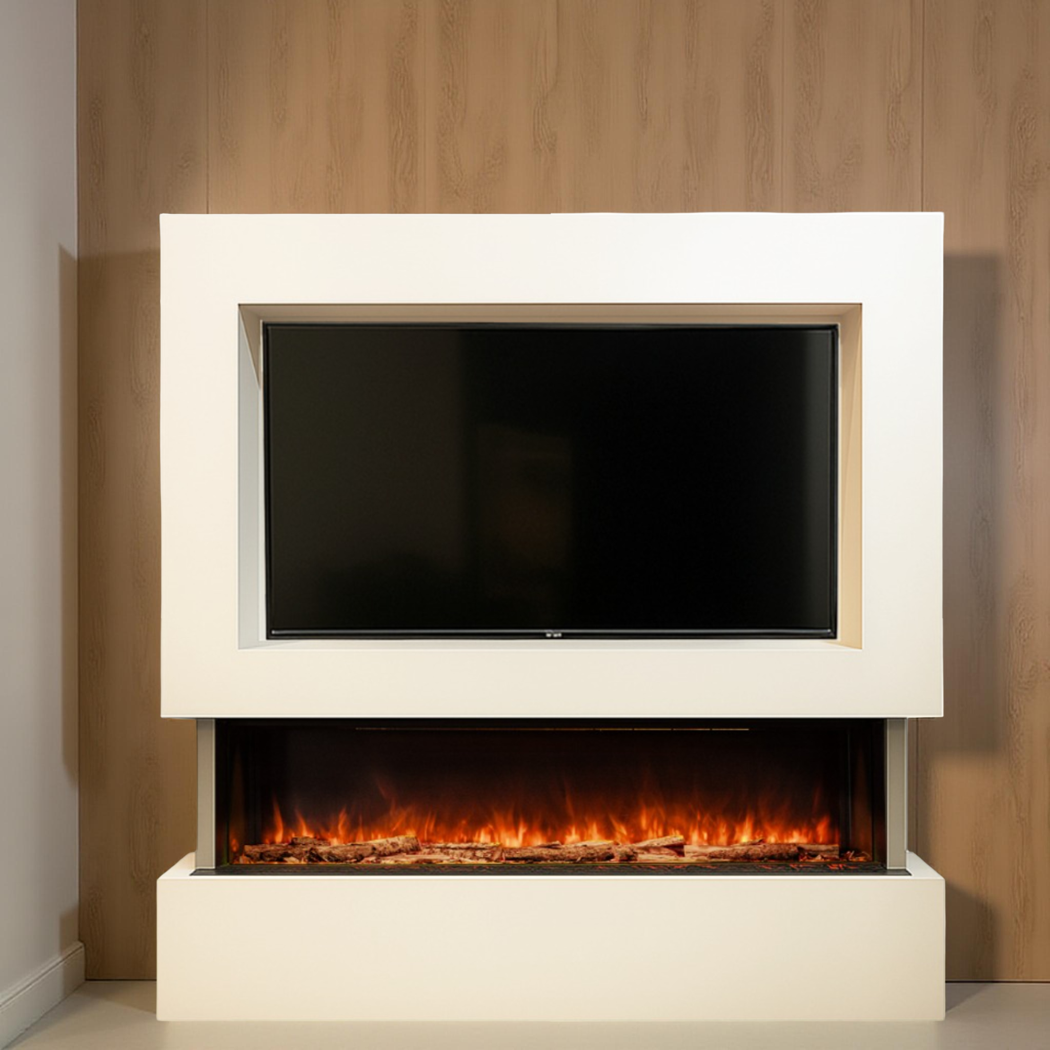 Denver Media Wall Fireplace Package-Twilight Fires