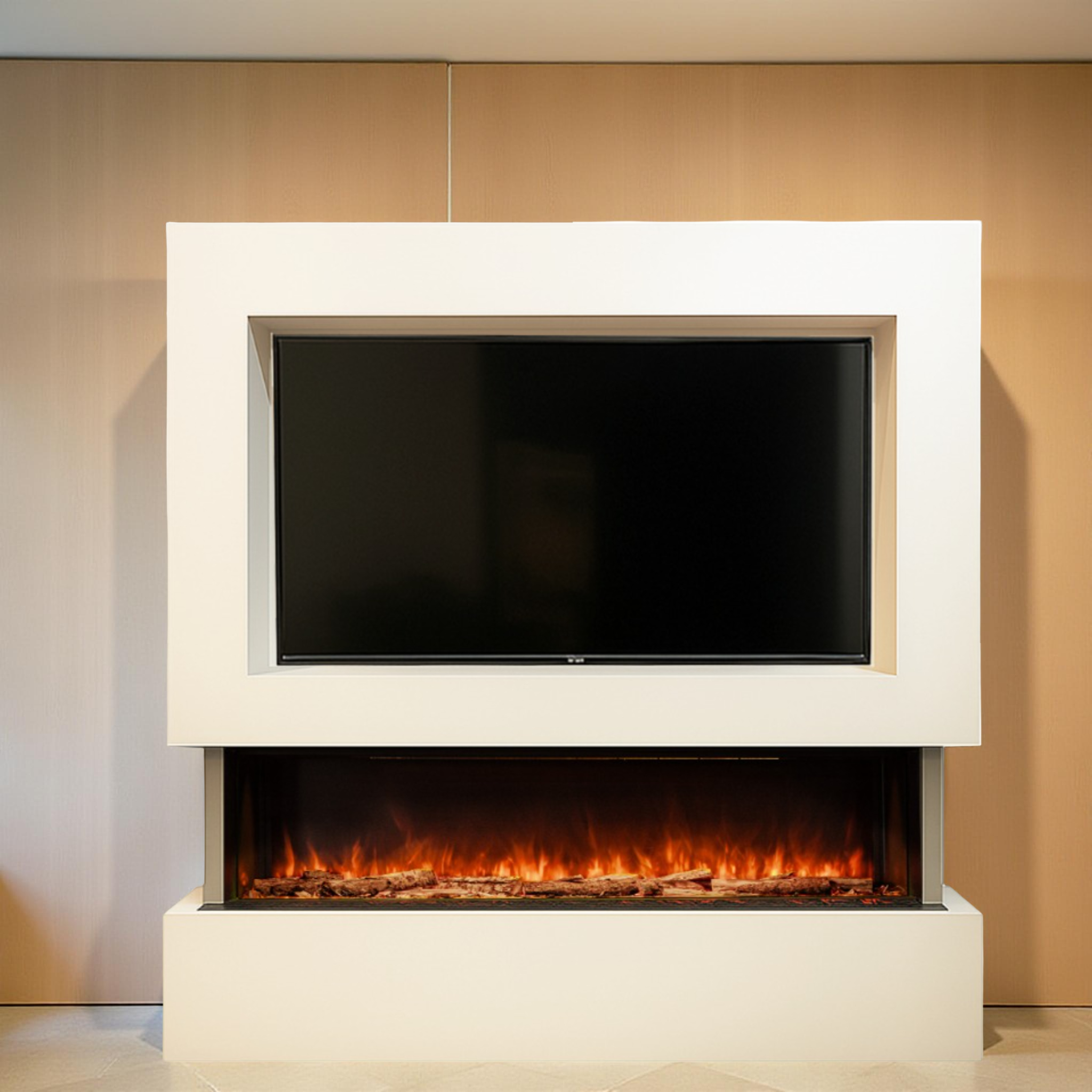 Denver Media Wall Fireplace Package-Twilight Fires
