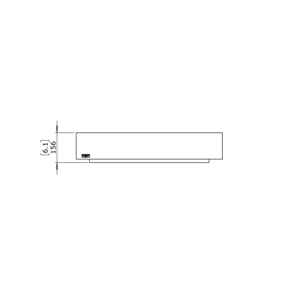 Technical line drawing of the EcoSmart Fire Grate 30 showing a side profile view with a 156mm height dimension.