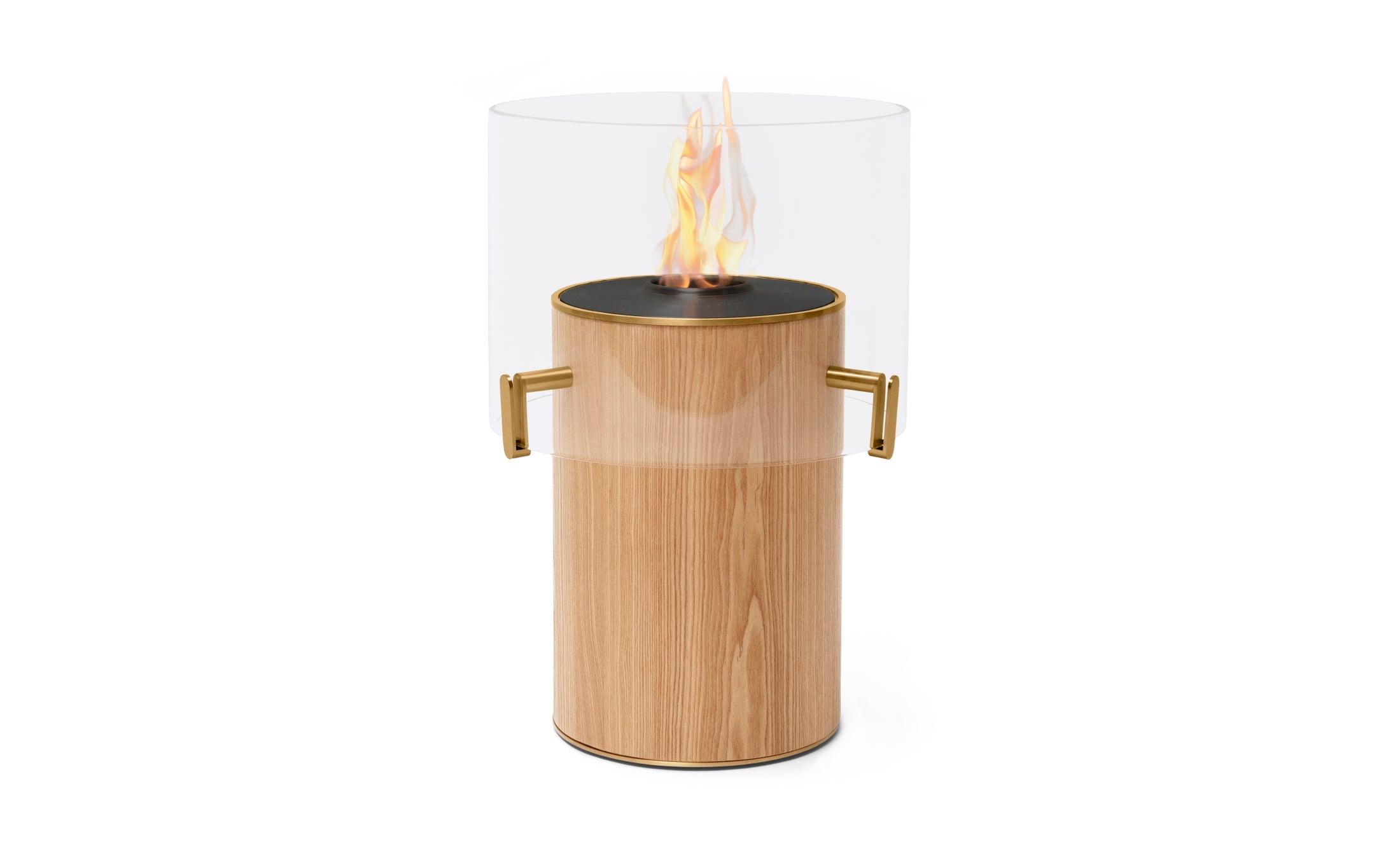 EcoSmart Fire Pillar 3T Oak with black burner