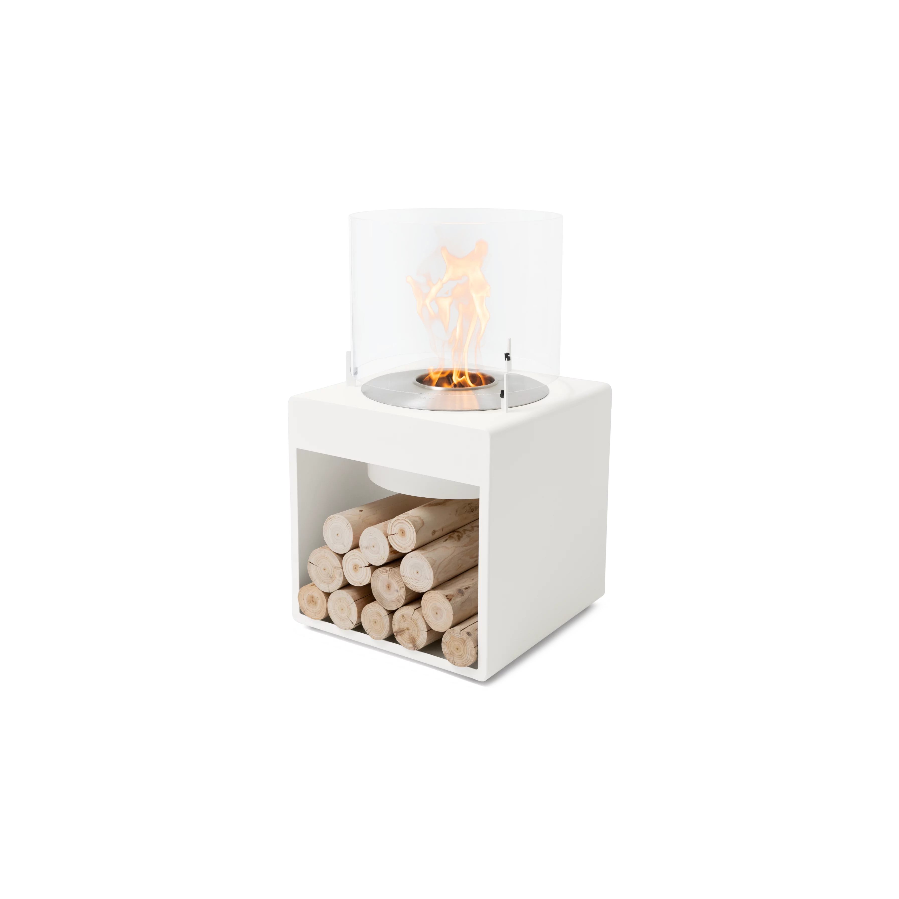 EcoSmart Fire Pop 8L designer fireplace in White