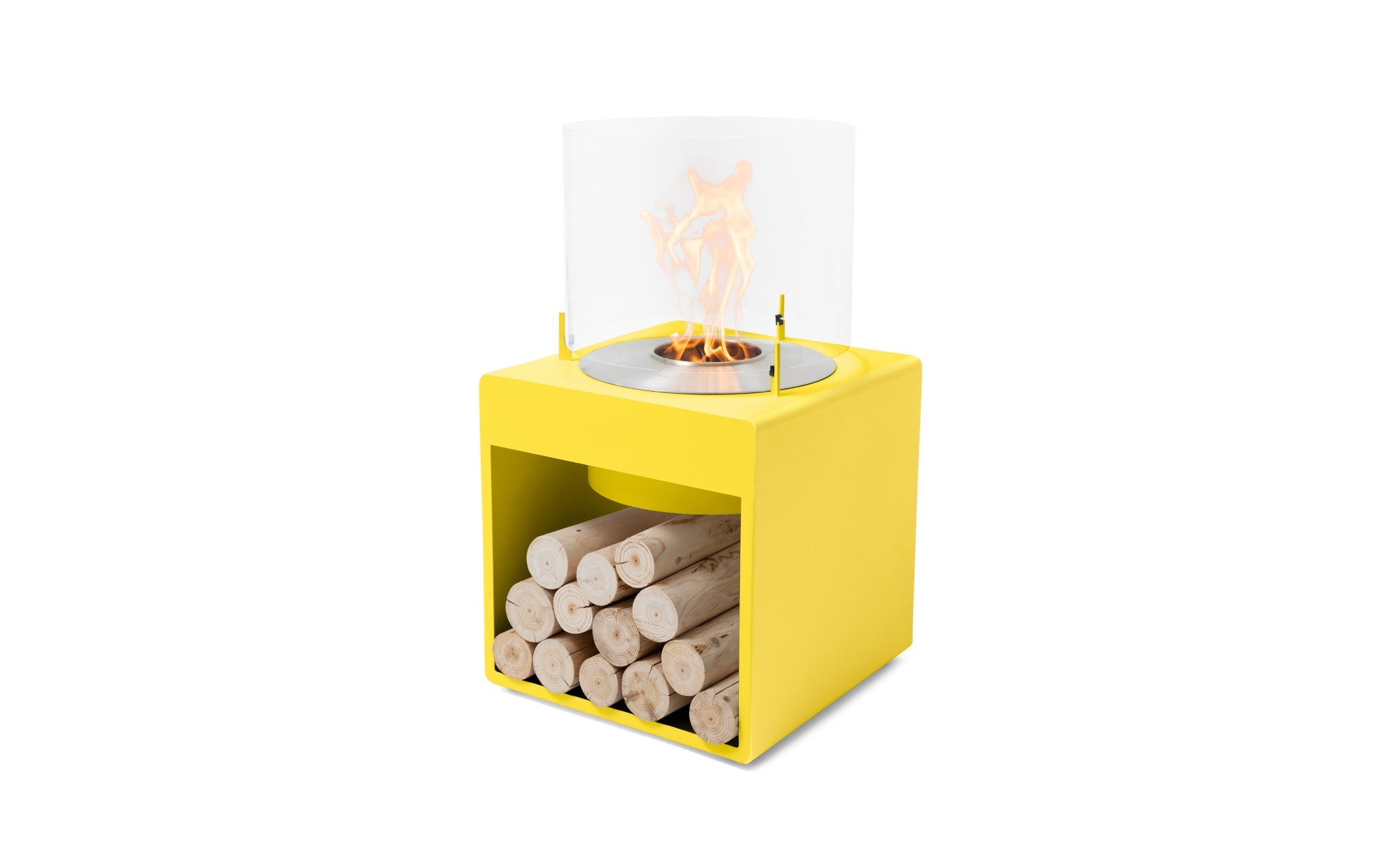 EcoSmart Fire Pop 8L Yellow with stainless steel burner