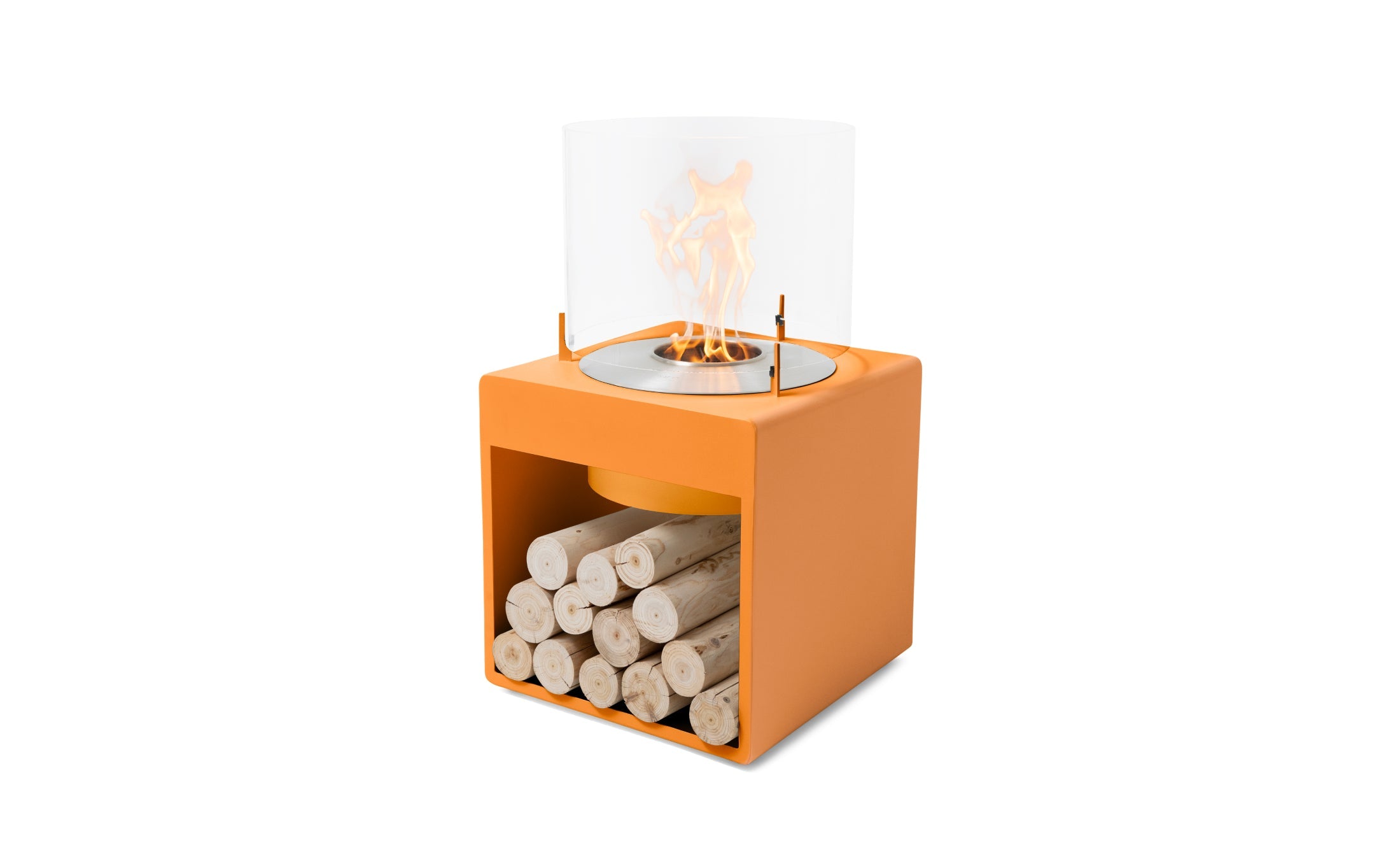 EcoSmart Fire Pop 8L Orange with stainless steel burner