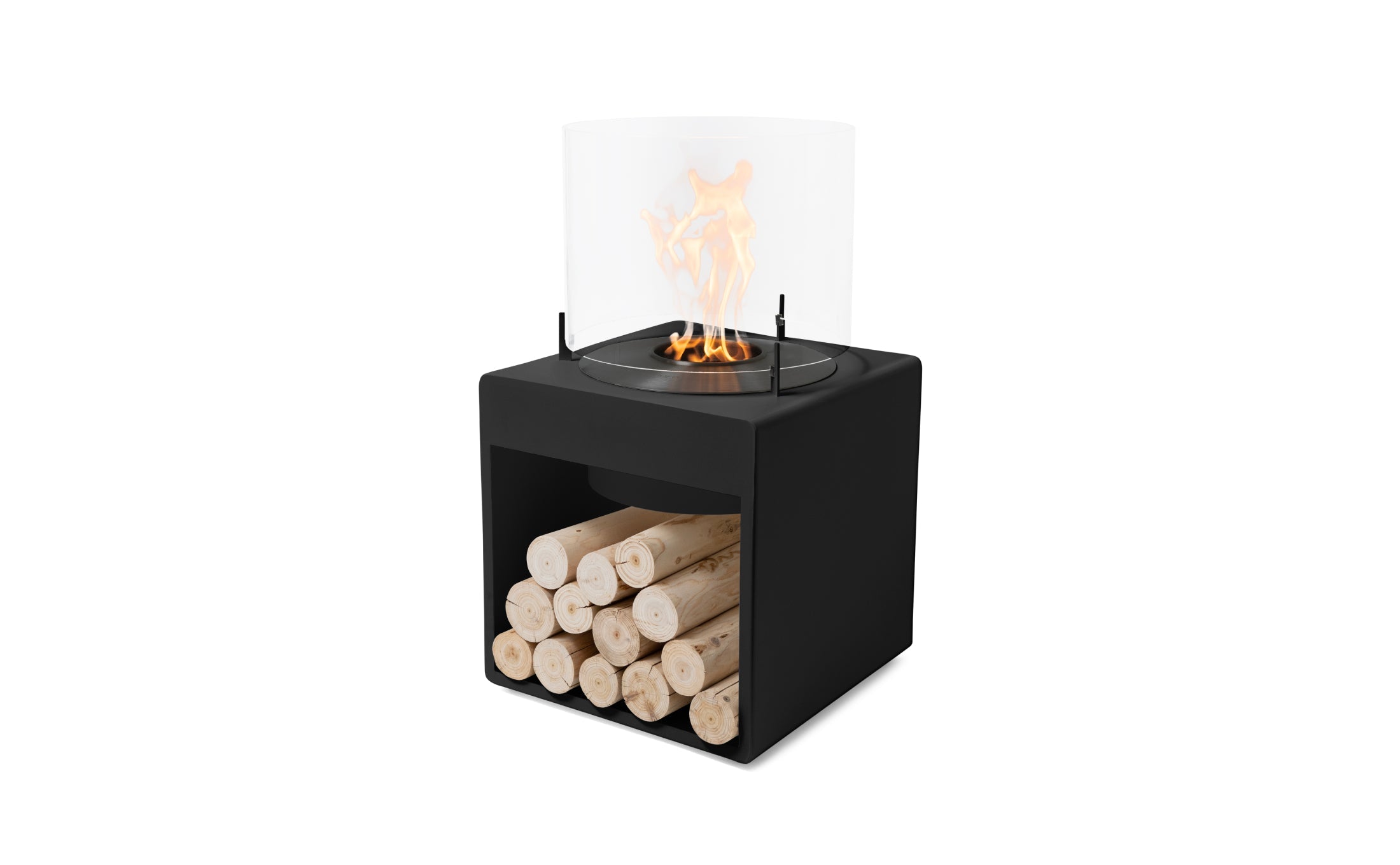 EcoSmart Fire Pop 8L Black with black burner