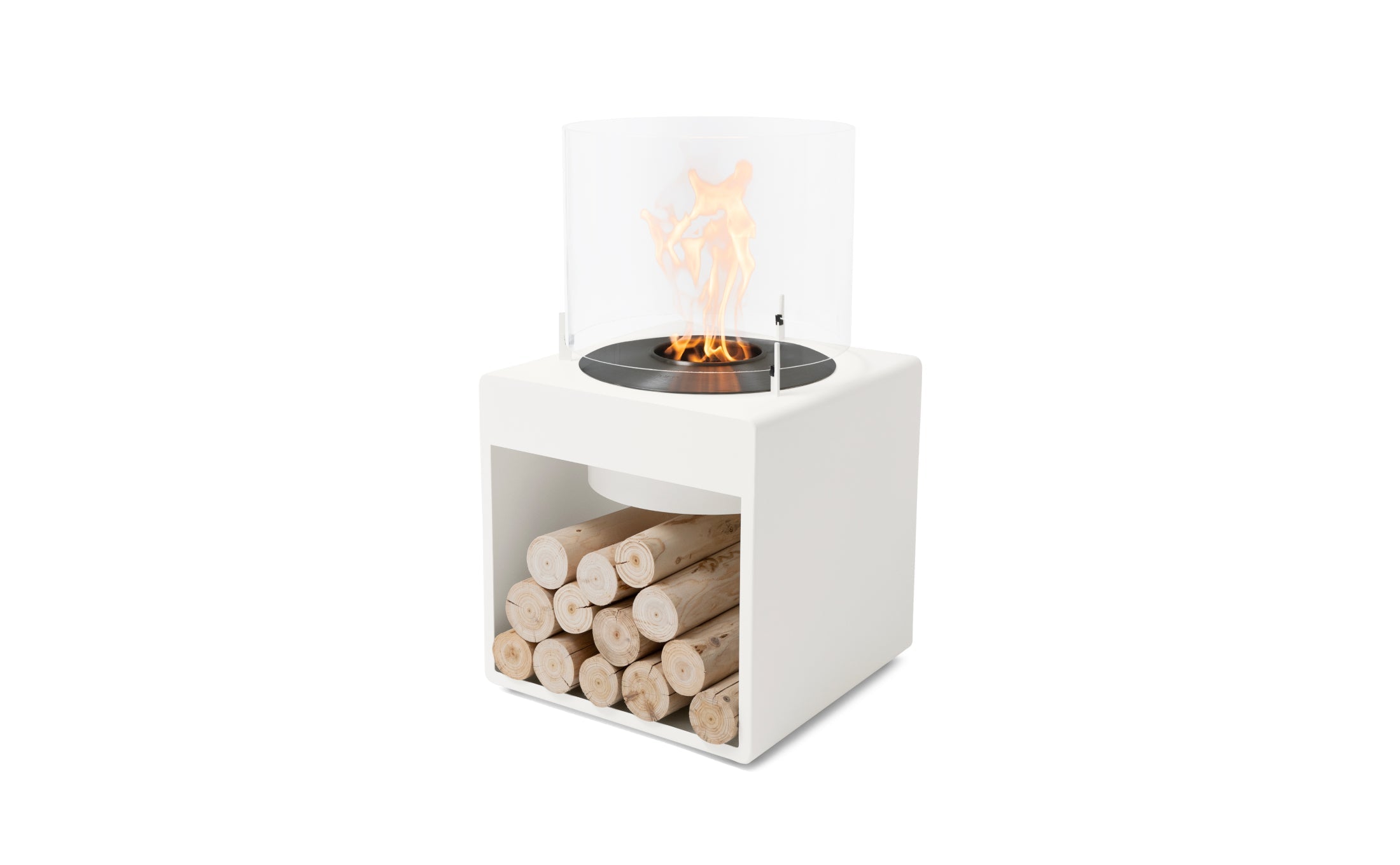 EcoSmart Fire Pop 8L White with black burner