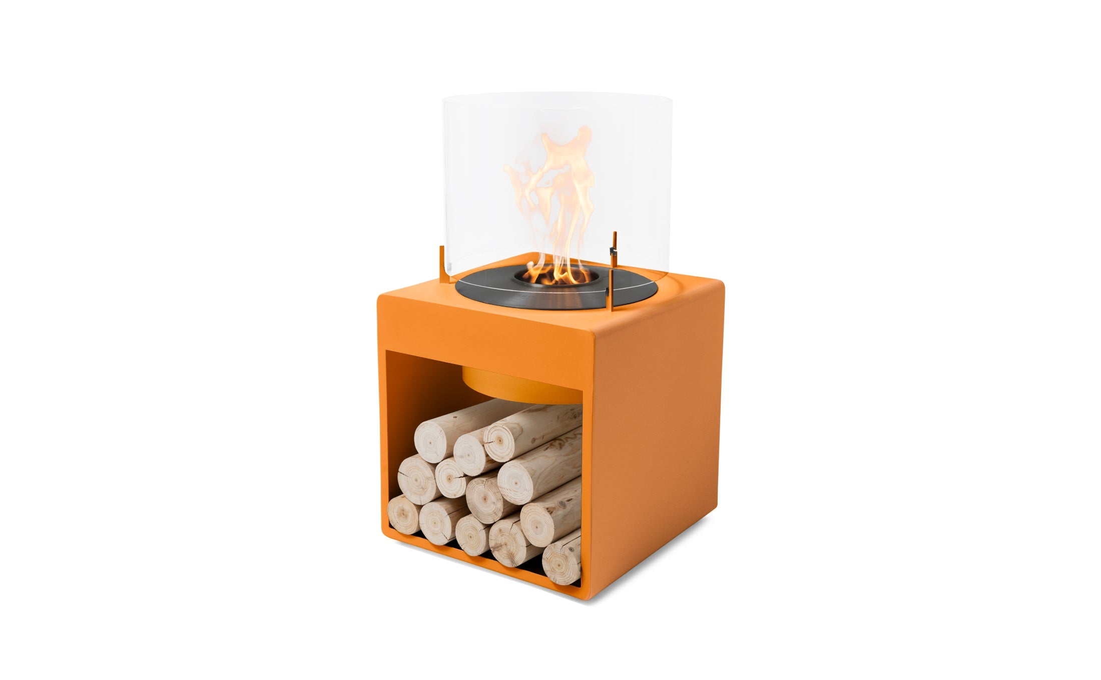 EcoSmart Fire Pop 8L Orange with black burner