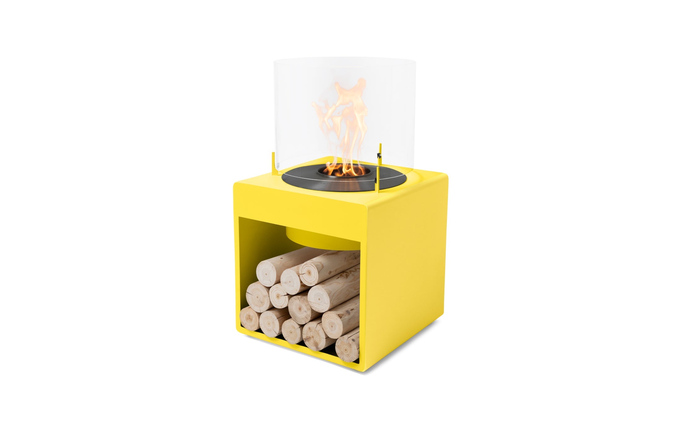 EcoSmart Fire Pop 8L Yellow with black burner