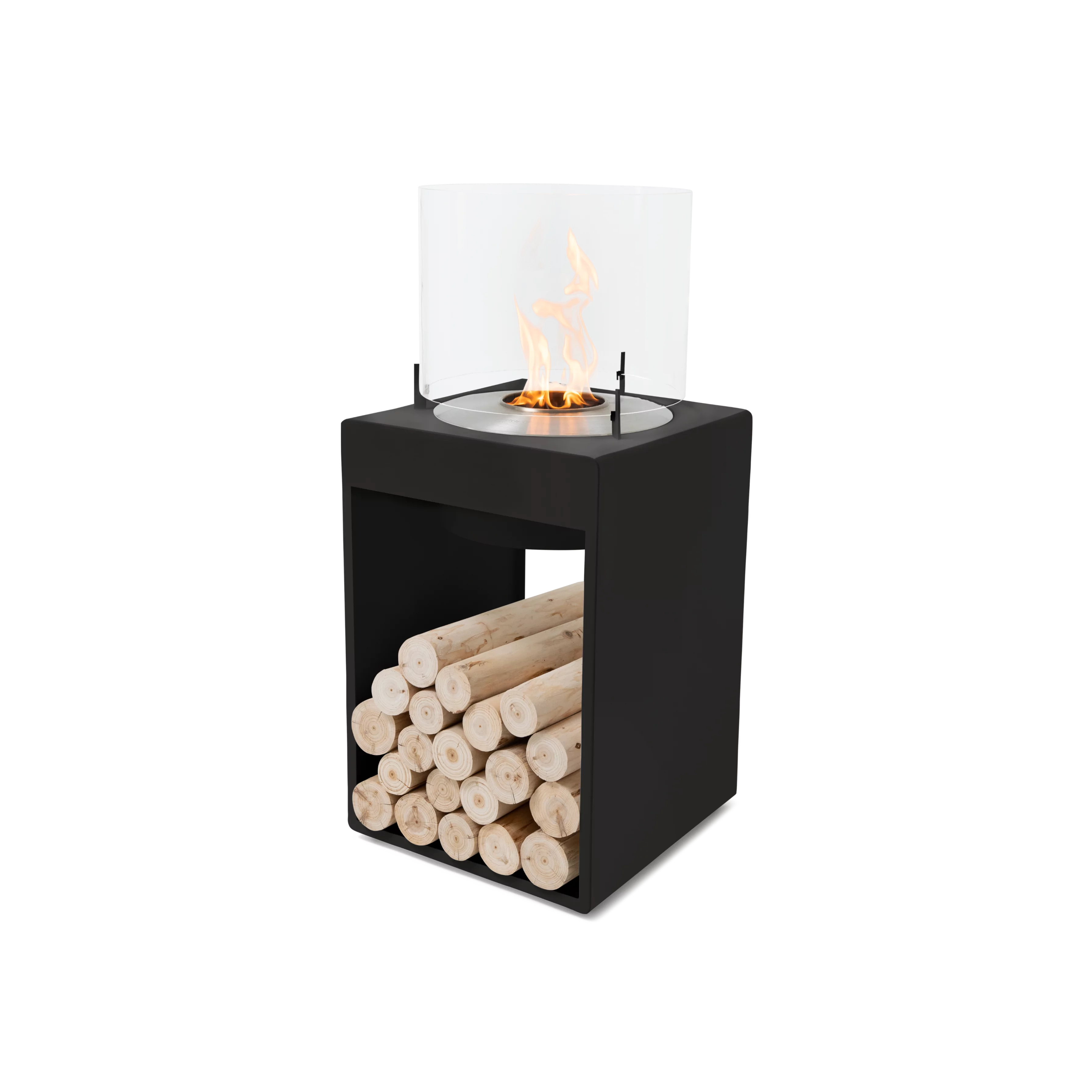 EcoSmart Fire Pop 8T designer fireplace in Black