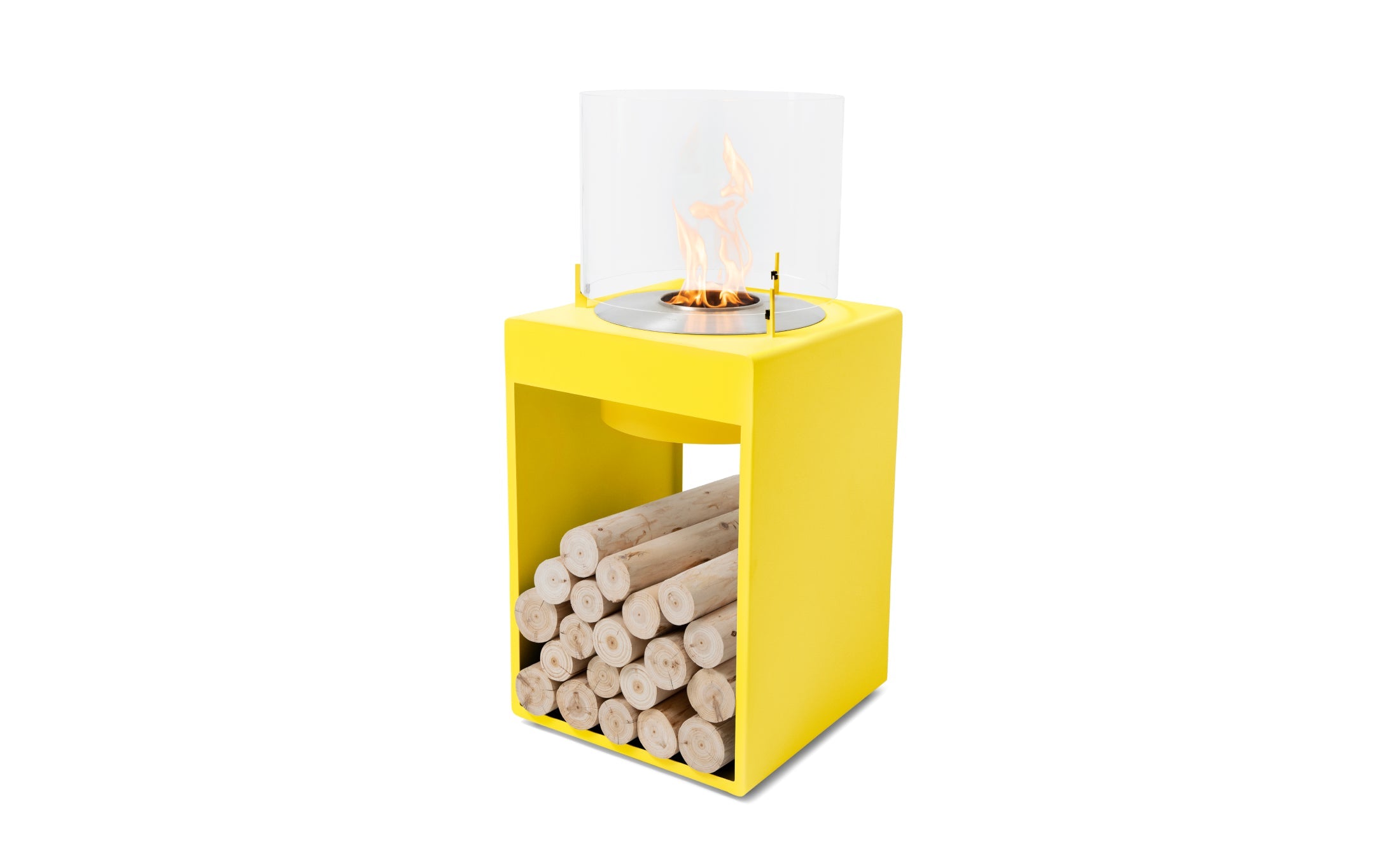 EcoSmart Fire Pop 8T Yellow with stainless steel burner