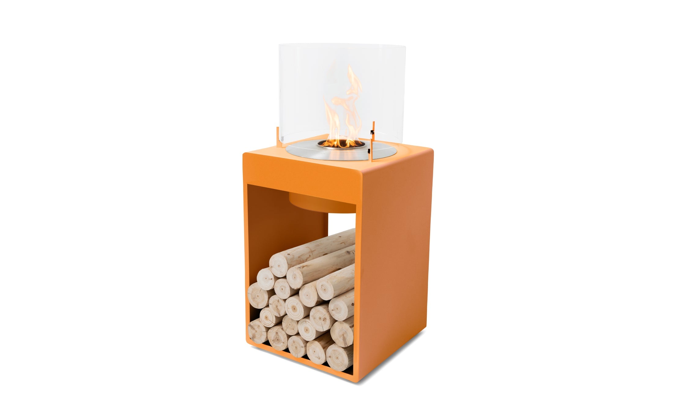 EcoSmart Fire Pop 8T Orange with stainless steel burner