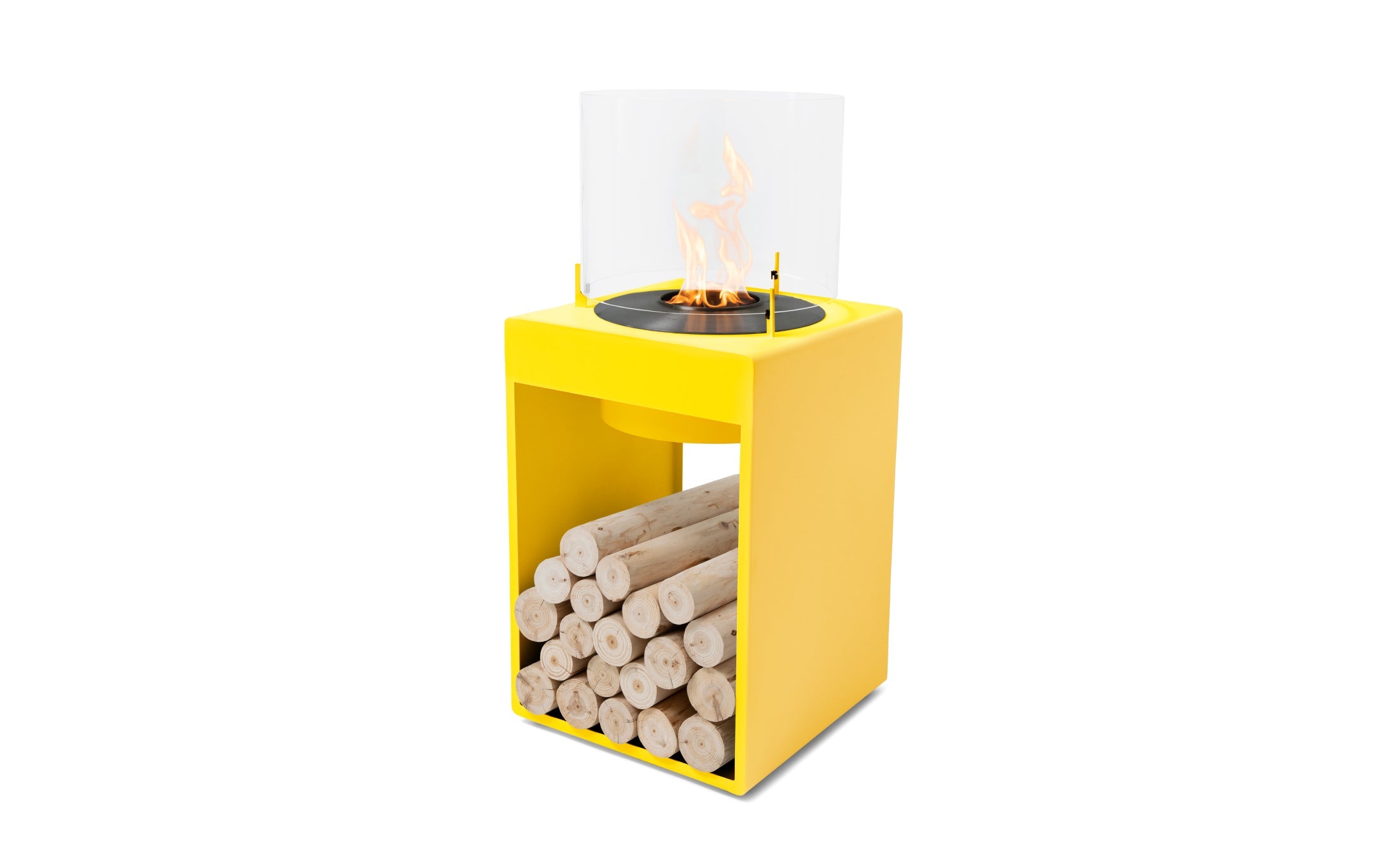 EcoSmart Fire Pop 8T Yellow with black burner