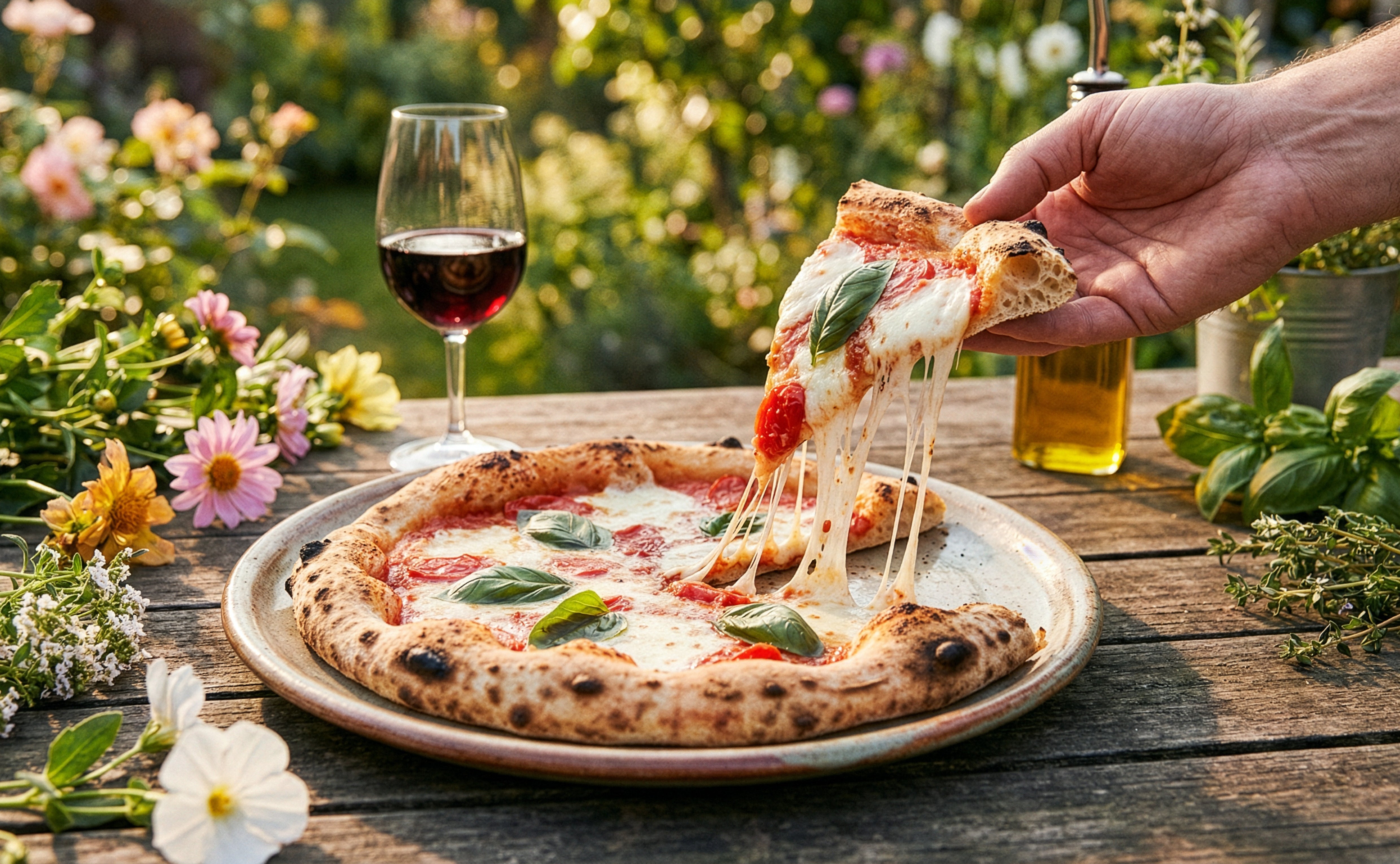 Pizza serving inspiration – supplier lifestyle photograph; food and accessories not included