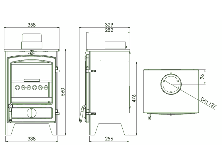 Go Eco 5kW High Line Plus technical drawing