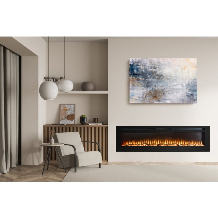 Orlando 72 Inch Media Wall Electric Fire Inset-Twilight Fires