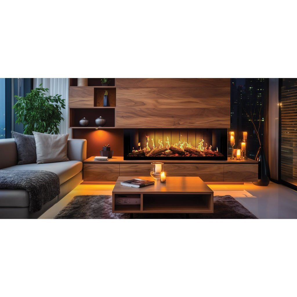 Solution Fires TrueFlame 150 3DX Panoramic Electric Fire - 1/2/3 Sided Media Wall Electric Fire-Twilight Fires