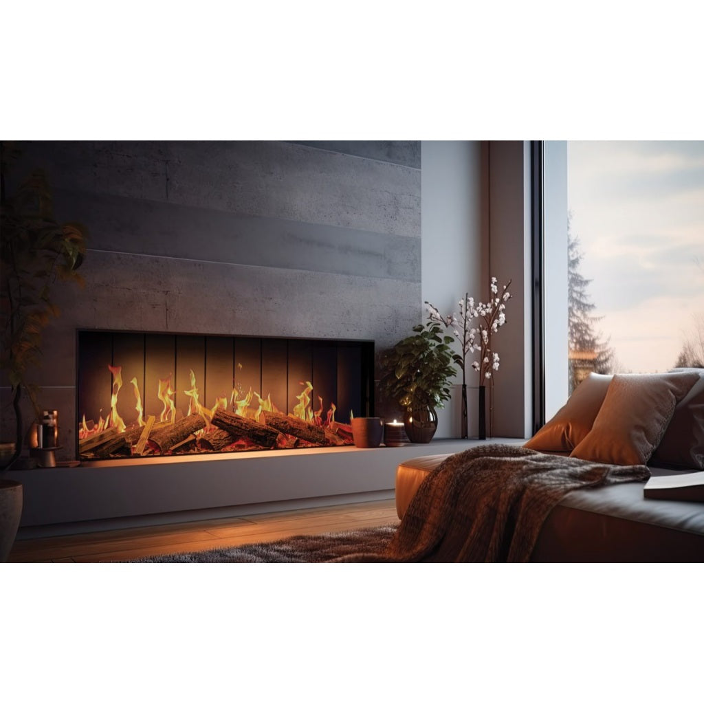 Solution Fires TrueFlame 150 3DX Panoramic Electric Fire - 1/2/3 Sided Media Wall Electric Fire-Twilight Fires