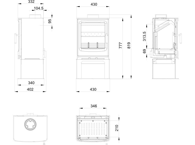 Carrington 5 Log Store technical drawing