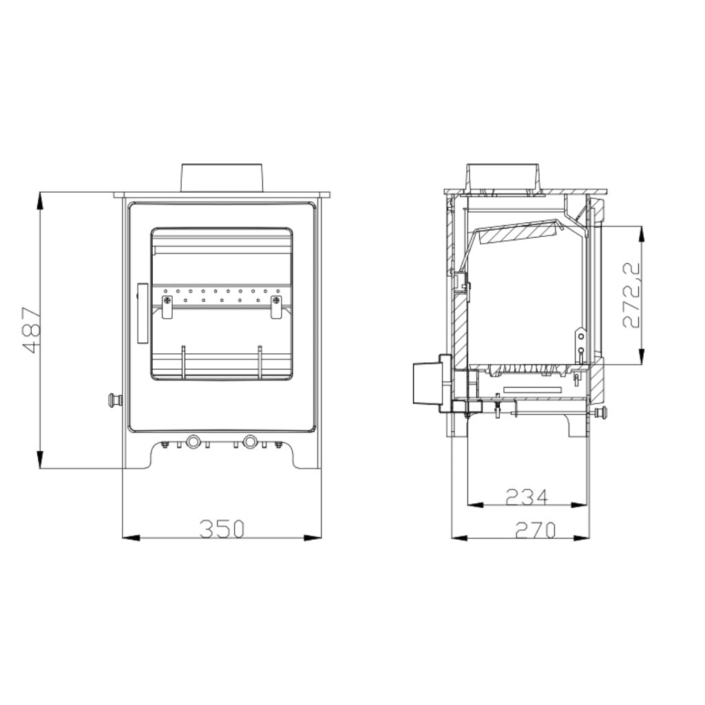 Woodford Lowry 5 Wood Burning / Multifuel Ecodesign Stove-Twilight Fires