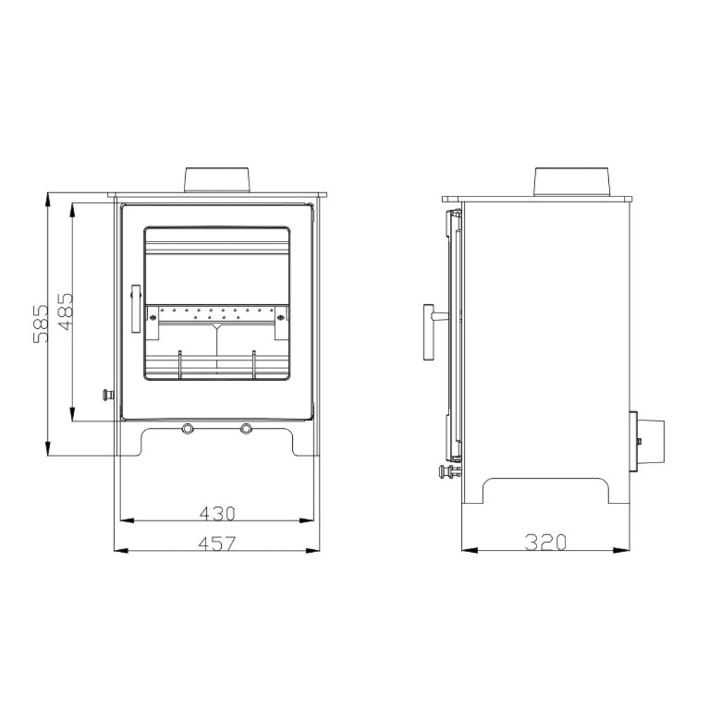Woodford Lowry 5X Wood Burning / Multifuel Ecodesign Stove| Log Burner-Twilight Fires