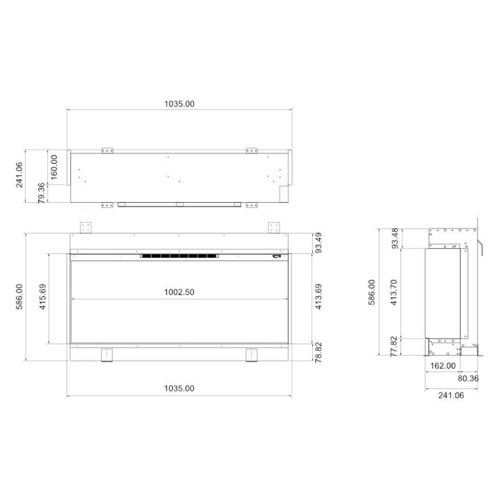 Woodford Thea 1/2/3 Sided Panoramic HD+ Media Wall Electric Fire Insert-Twilight Fires