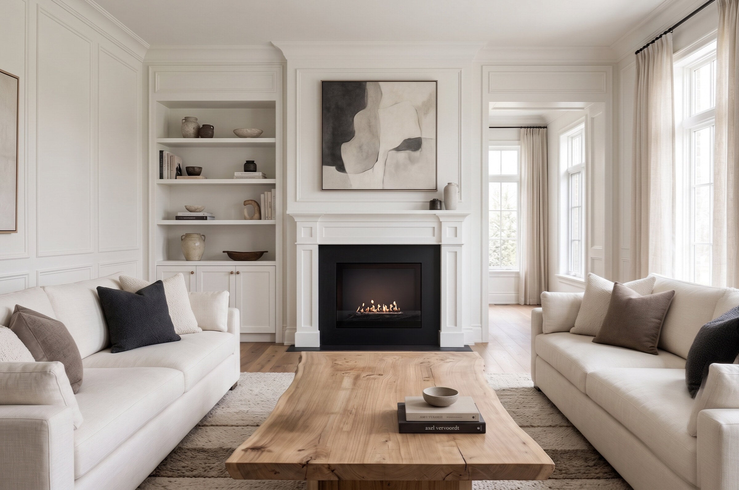 EcoSmart Fire Heritage 56SS traditional interior installation