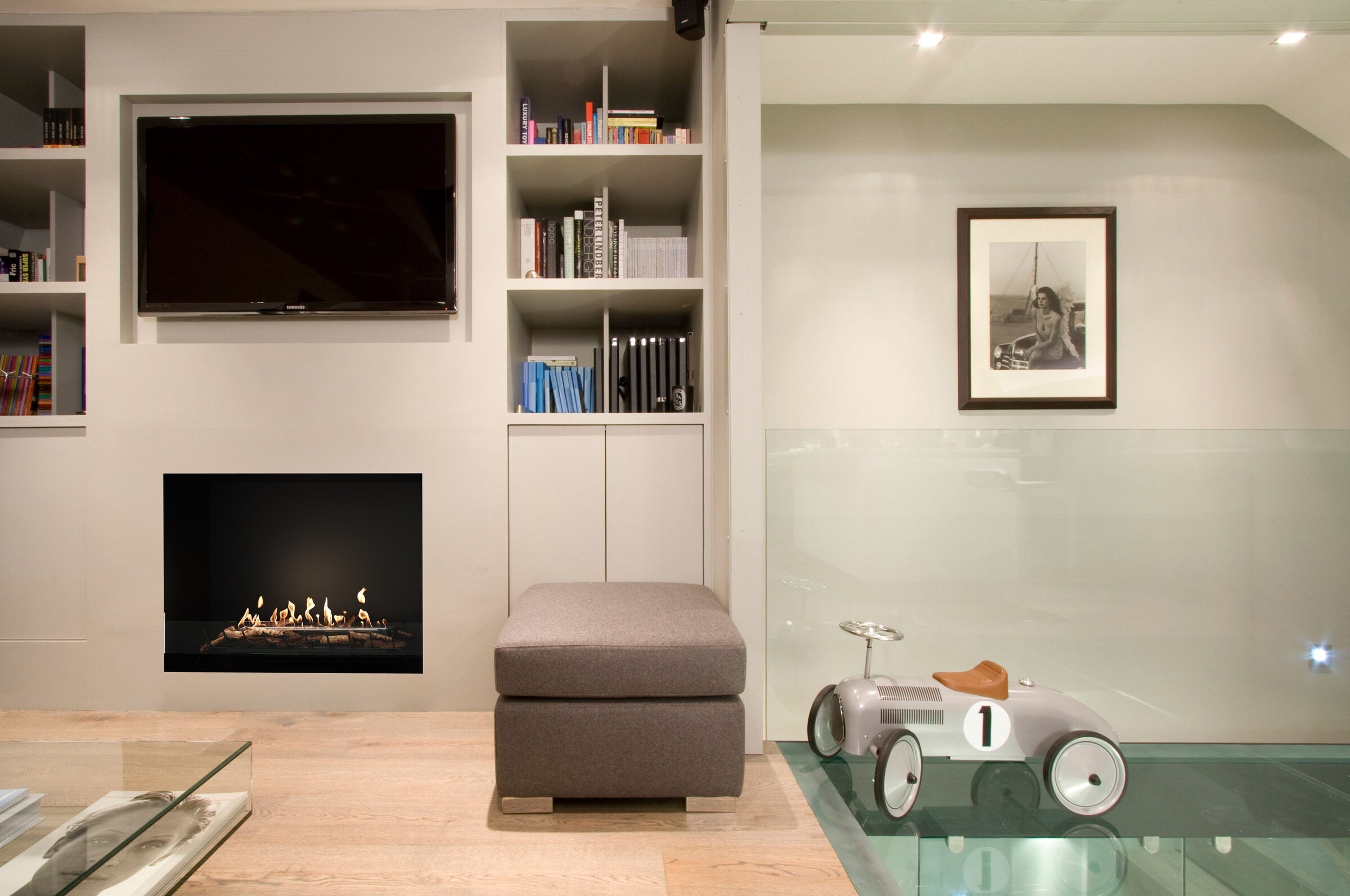 EcoSmart Fire Heritage 56SS in a residential living space