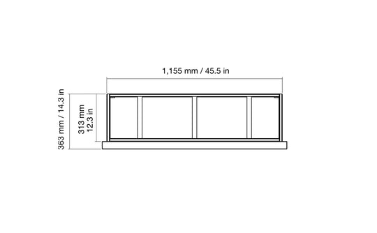 EcoSmart Fire Frame 1000SS top dimensions