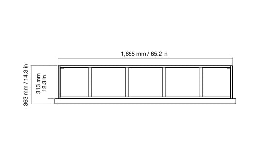 EcoSmart Fire Frame 1500SS top dimensions