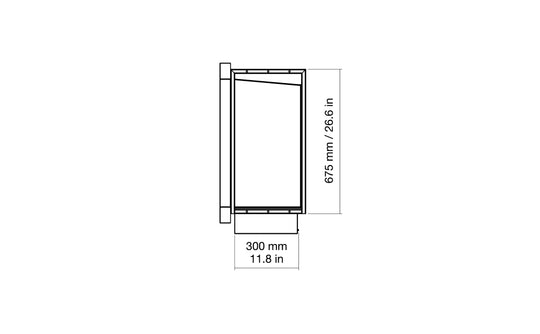 EcoSmart Fire Frame 600SS side dimensions