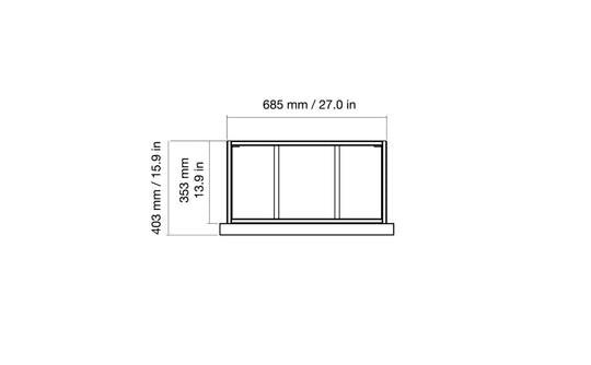EcoSmart Fire Frame 600SS top dimensions
