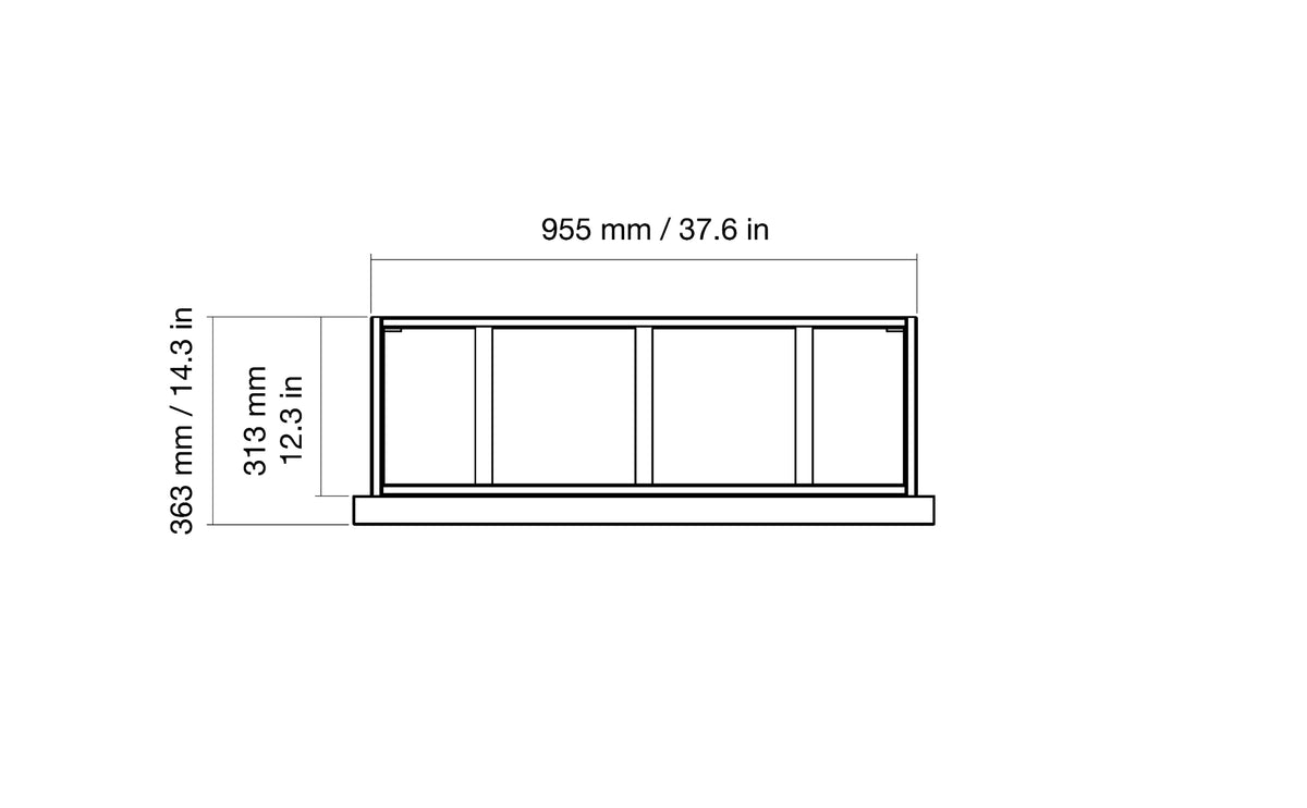 EcoSmart Fire Frame 800SS top dimensions