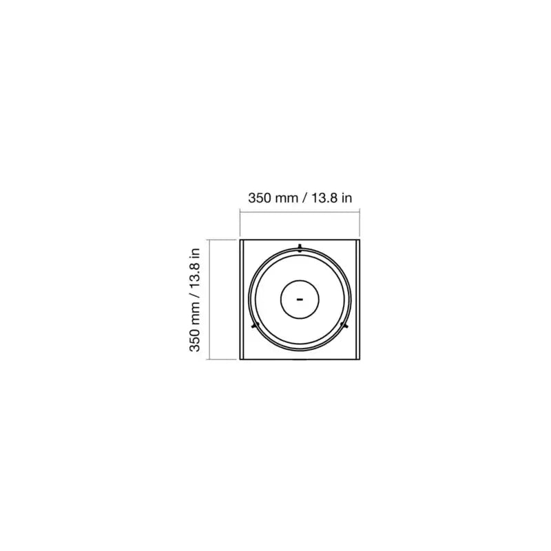 EcoSmart Fire Pop 3T top technical dimensions