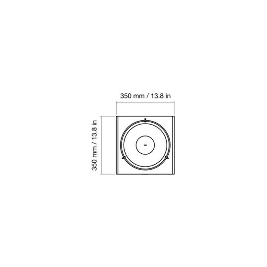 EcoSmart Fire Pop 3T top technical dimensions