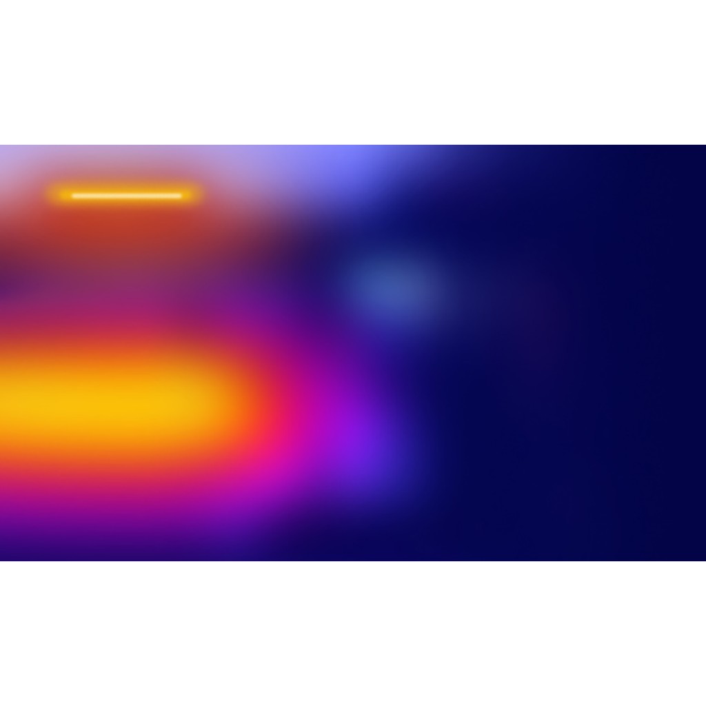 Heatscope Heaters Pure+ 3000W electric radiant heater glowing with orange and purple thermal light against dark background.