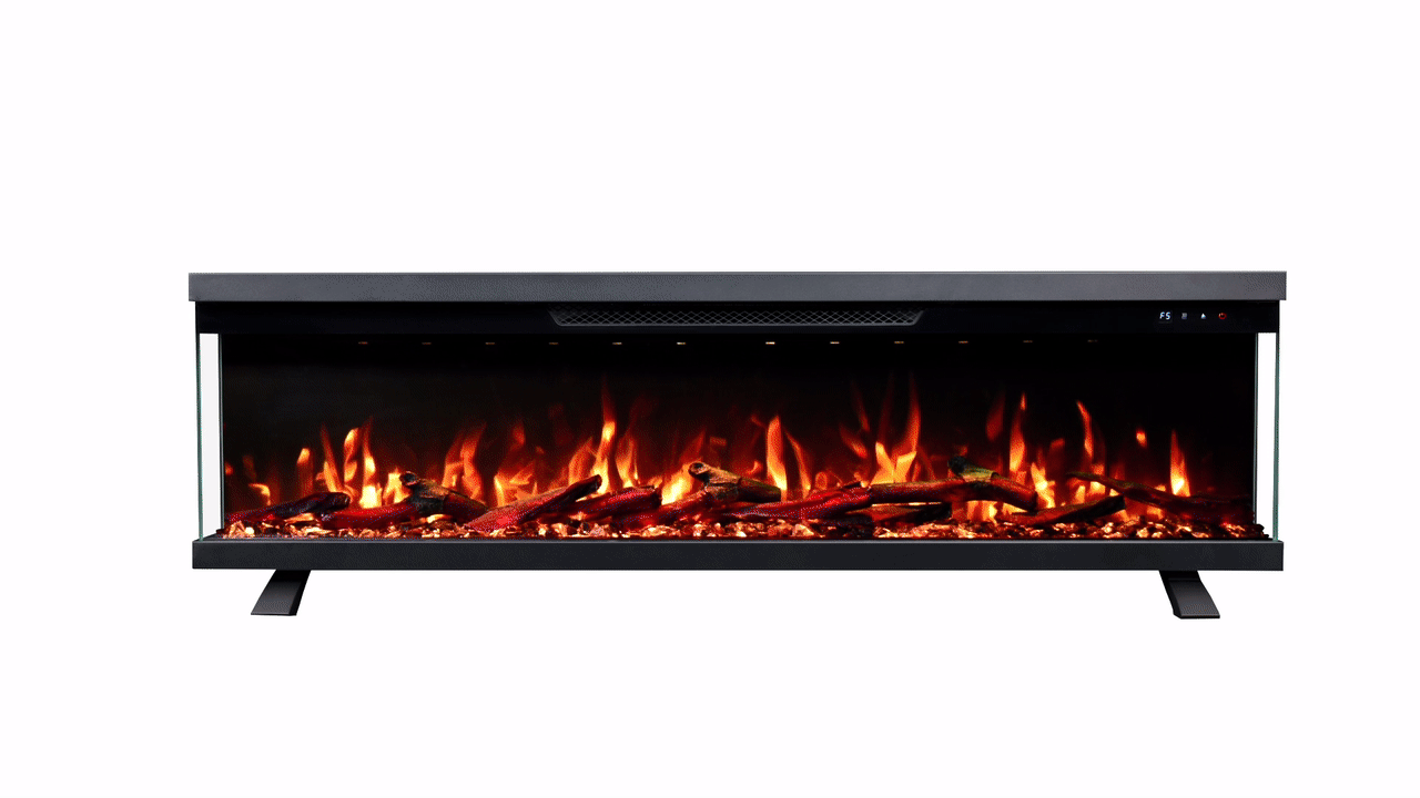 Luxion Panoramic Electric Fireplace– 1/2/3 Sided Media Wall Electric Fireplace-Twilight Fires