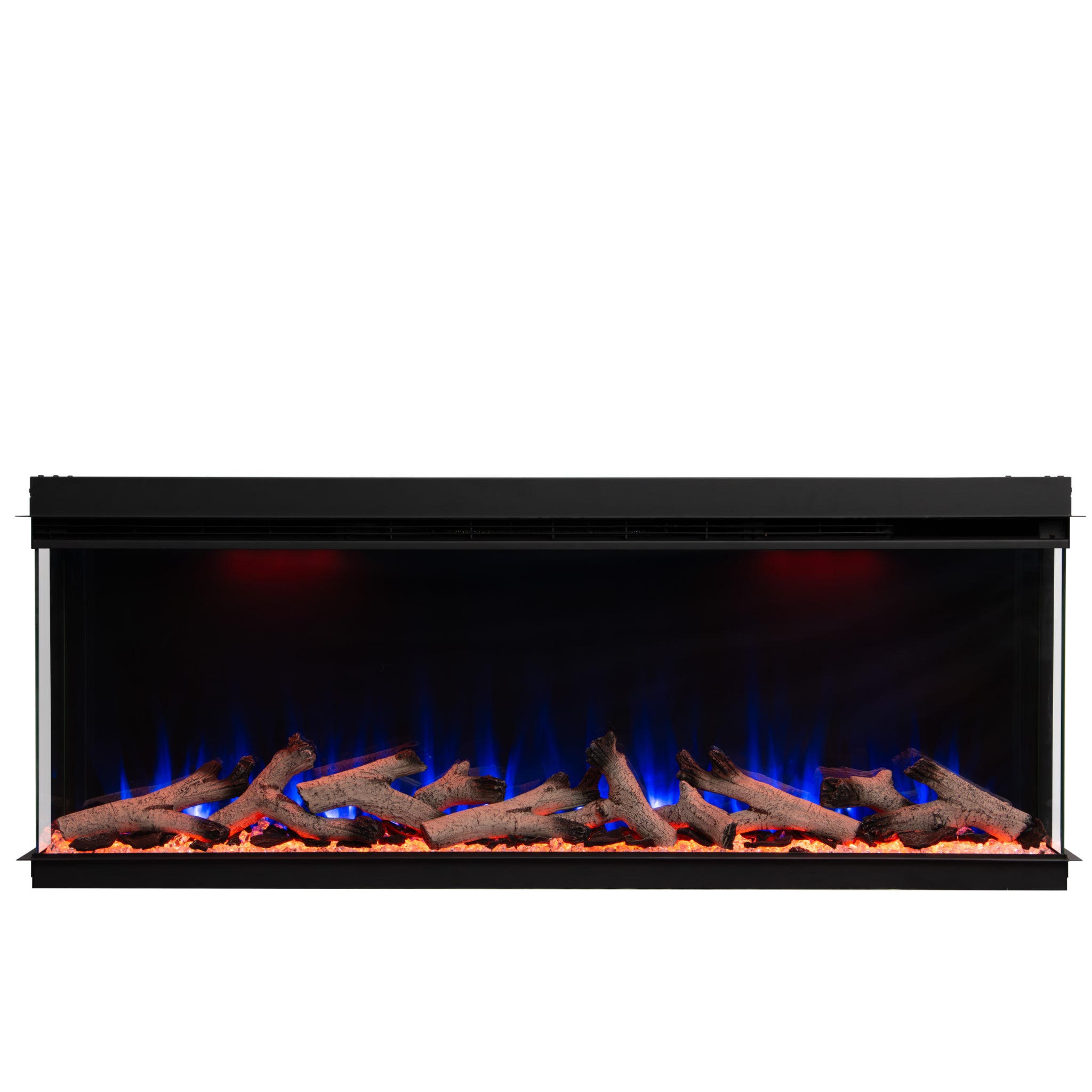 Panoramic Smart WiFi Media Wall Fire – 1/2/3 Sided Electric Fireplace with Alexa & 3D Flame-Twilight Fires