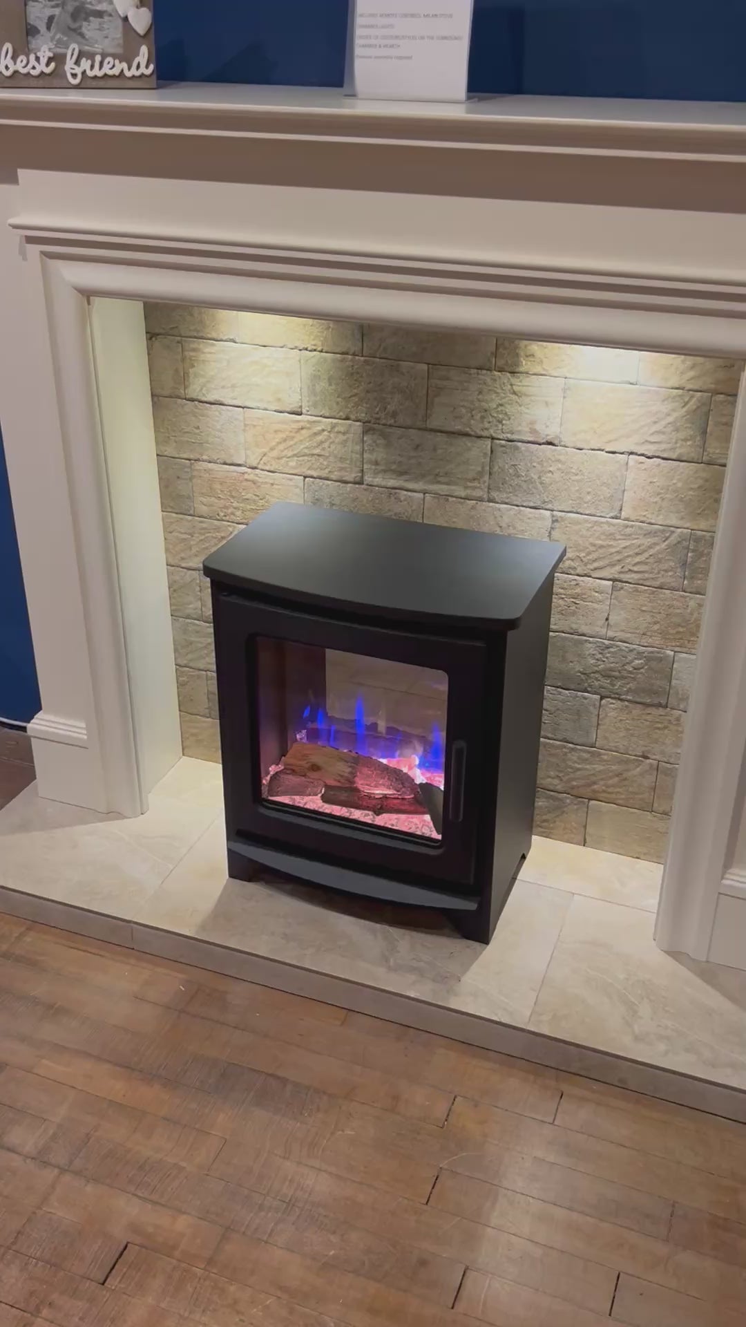 Milan Electric Stove – Realistic Log Effect & LED Flames | Firetti by OER Electric Stove