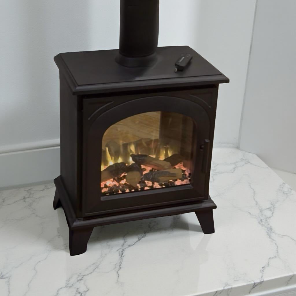 Ravenna Electric Stove – Realistic Log Effect & LED Flames | Firetti by OER Electric Fire-Twilight Fires
