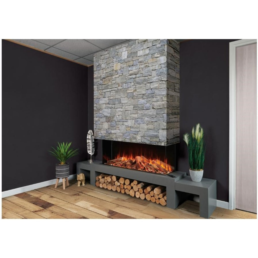 Solution Fires LUX 150 1500mm panoramic electric fire for a media wall