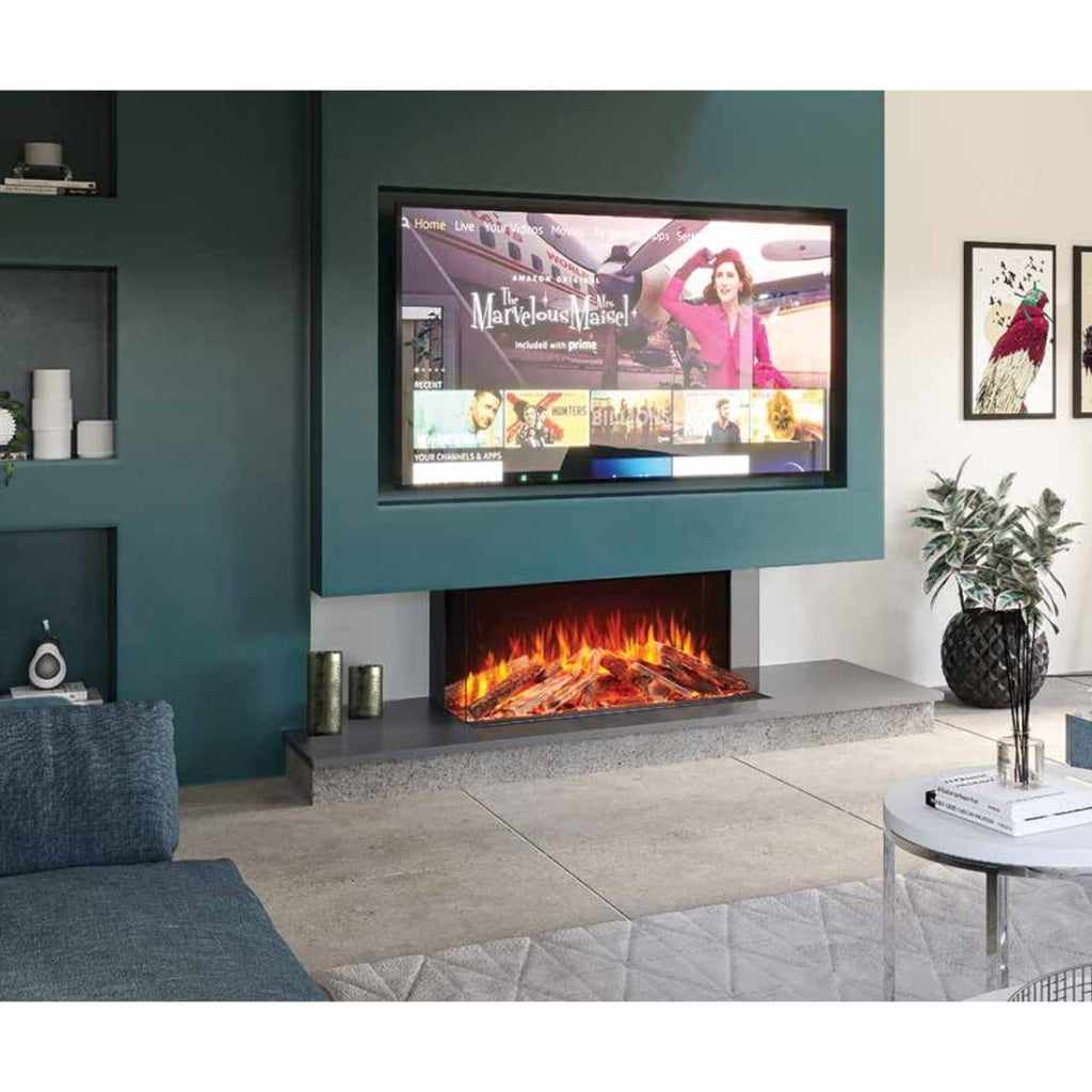 Solution Fires LUX 175 1750mm panoramic electric fire for a media wall