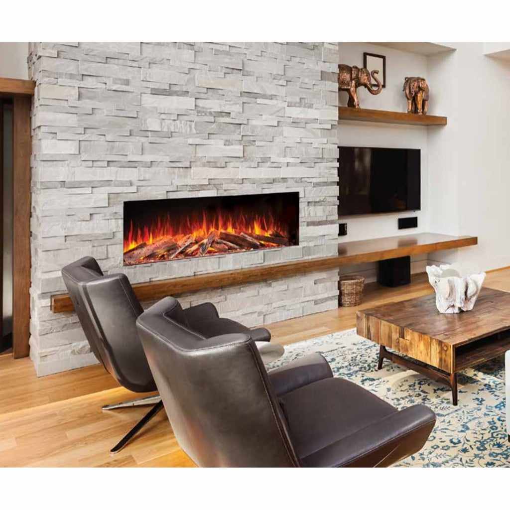 Solution Fires LUX 200 2000mm panoramic electric fire for a media wall