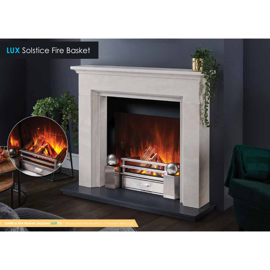 Solution Fires LUX 75 750mm panoramic electric fire for a media wall