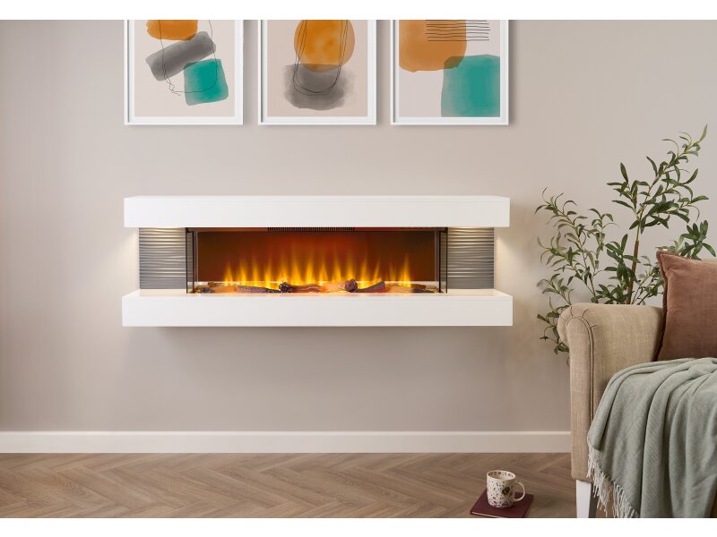 Sure Flame 52 Wall Mounted Fireplace Electric - Floating Fireplace-Twilight Fires