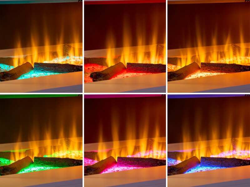 Sure Flame 52 Wall Mounted Fireplace Electric - Floating Fireplace-Twilight Fires