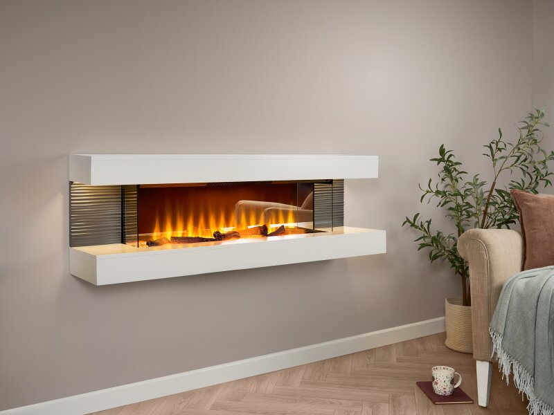 Sure Flame 52 Wall Mounted Fireplace Electric - Floating Fireplace-Twilight Fires