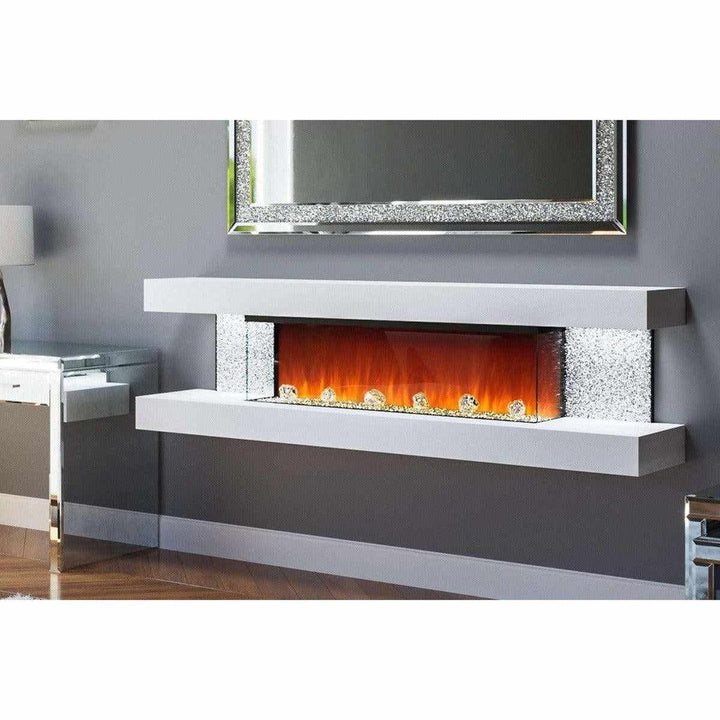 Crystal Vegas Wall Mounted Fireplace Electric