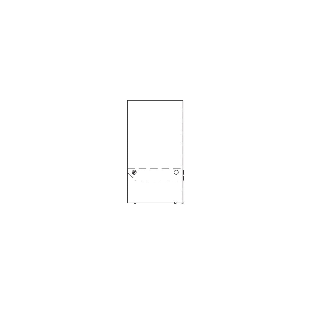 Technical line drawing of the EcoSmart Fire Igloo Bioethanol Fireplace showing a front-facing rectangular profile.