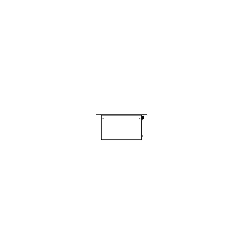 EcoSmart Fire XL500 ethanol burner shown in a black and white technical side-view line drawing.