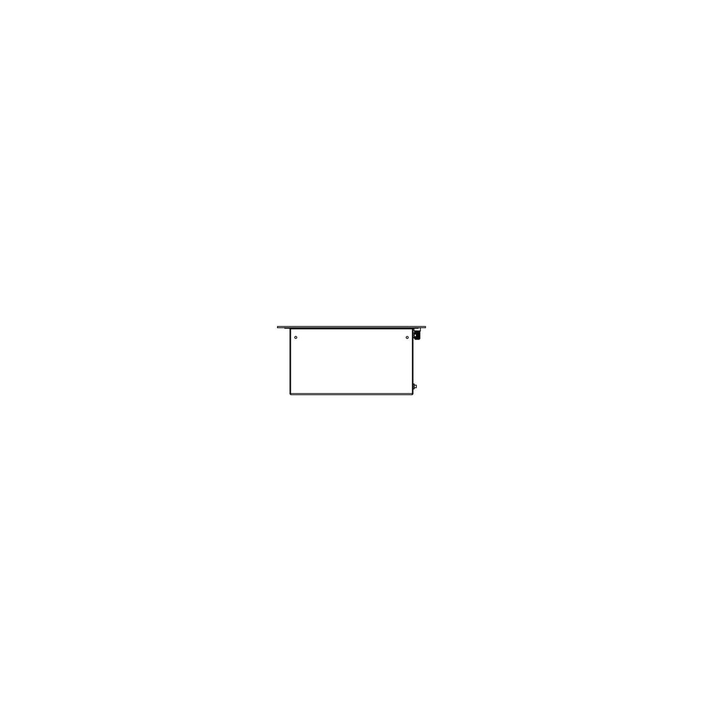 EcoSmart Fire XS340 ethanol burner shown in a black and white technical line drawing, front view.